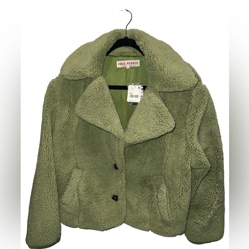 Free People Joplin Cozy Jacket Sweet Pistachio Size xs NWT $198